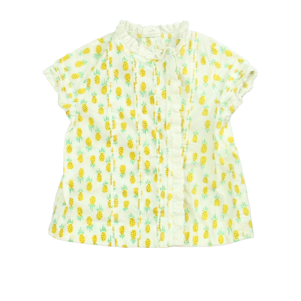 Egg Girls White Pineapple Blouse size: 12 Months